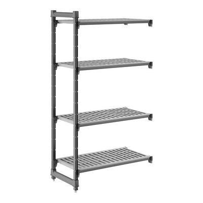 Cambro Camshelving Basics Plus Add-On 4V Shelving Unit – Brushed Graphite