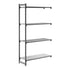Cambro Camshelving Basics Plus Add-On 4VS Shelving Unit – Brushed Graphite