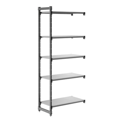 Cambro Camshelving Basics Plus Add-On 5S Shelving Unit – Brushed Graphite