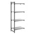 Cambro Camshelving Basics Plus 4-Shelf Add-On Unit Brushed Graphite