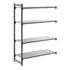 Cambro Camshelving Basics Plus 4-Shelf Add-On Unit Brushed Graphite