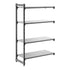 Cambro Camshelving Basics Plus 4-Shelf Add-On Unit Brushed Graphite