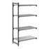 Cambro Camshelving Basics Plus Add-On 4VS Shelving Unit – Brushed Graphite
