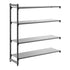 Cambro Camshelving Basics Plus 4-Shelf Add-On Unit Brushed Graphite