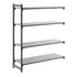 Cambro Camshelving Basics Plus 4-Shelf Add-On Unit Brushed Graphite