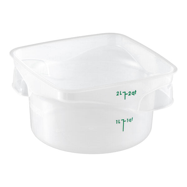 Cambro FreshPro 2 Quart Round Food Storage Container Translucent ( Case of 6 )