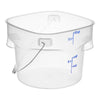 Cambro FreshPro CamRound Pail with Bail Translucent Food Storage Container ( Case of 6 )