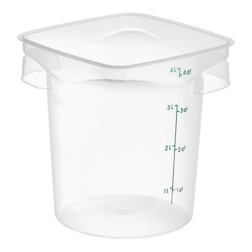 Cambro FreshPro 4 Quart Round Food Storage Container Translucent ( Case of 6 )