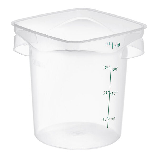 Cambro FreshPro 4 Quart Round Food Storage Container Translucent ( Case of 6 )