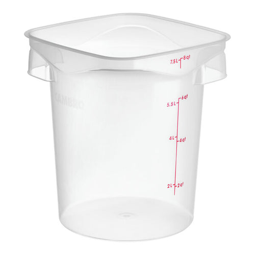 Cambro FreshPro 8 Quart Round Food Storage Container Translucent ( Case of 6 )