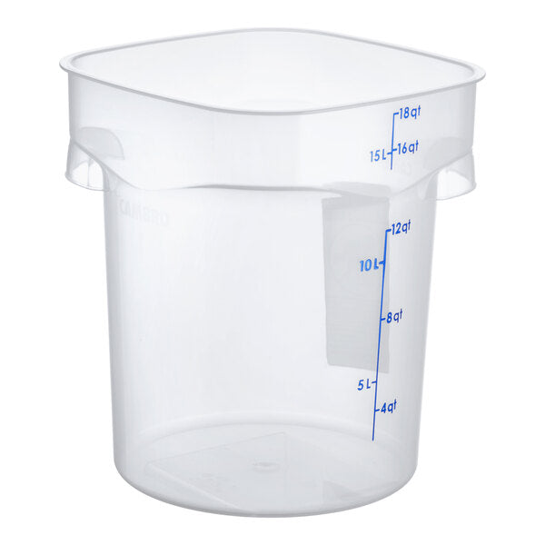 Cambro FreshPro 18 Quart Round Food Storage Container Translucent ( Case of 6 )