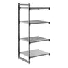 Cambro Camshelving Basics Plus Add-On 4VS Shelving Unit – Brushed Graphite