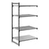 Cambro Camshelving Basics Plus Add-On 4VS Shelving Unit – Brushed Graphite