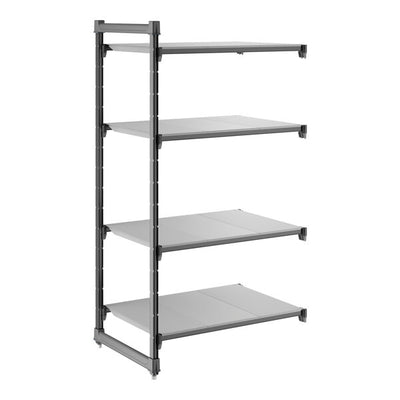 Cambro Camshelving Basics Plus Add-On 4S Shelving Unit – Brushed Graphite