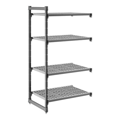 Cambro Camshelving Basics Plus Add-On 4V Shelving Unit – Brushed Graphite
