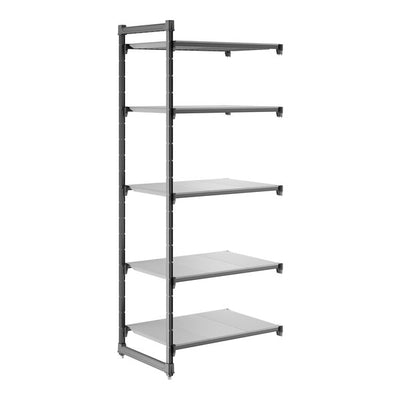 Cambro Camshelving Basics Plus Add-On 5S Shelving Unit – Brushed Graphite