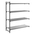 Cambro Camshelving Basics Plus Add-On 4vs Shelving Unit – Brushed Graphite