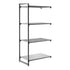 Cambro Camshelving Basics Plus Add-On 4VS Shelving Unit – Brushed Graphite