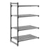 Cambro Camshelving Basics Plus Add-On 4V Shelving Unit – Brushed Graphite