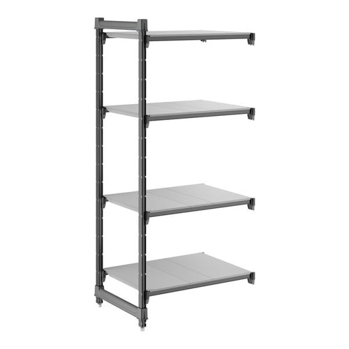 Cambro Camshelving Basics Plus Add-On 4S Shelving Unit – Brushed Graphite