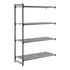 Cambro Camshelving Basics Plus Add-On 4V Shelving Unit – Brushed Graphite
