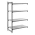 Cambro Camshelving Basics Plus Add-On 4S Shelving Unit – Brushed Graphite