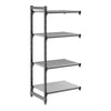 Cambro Camshelving Basics Plus Add-On 4vs Shelving Unit – Brushed Graphite