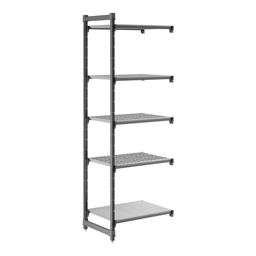 Cambro Camshelving Basics Plus Add-On 5VS Shelving Unit – Brushed Graphite