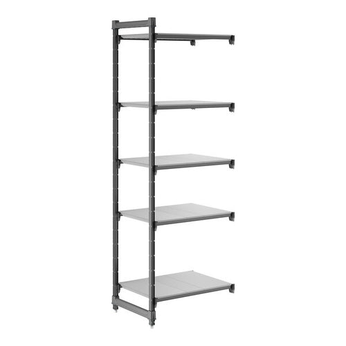 Cambro Camshelving Basics Plus Add-On 5S Shelving Unit – Brushed Graphite
