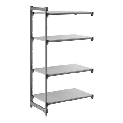 Cambro Camshelving Basics Plus Add-On 4S Shelving Unit – Brushed Graphite