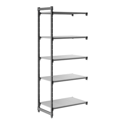 Cambro Camshelving Basics Plus Add-On 5S Shelving Unit – Brushed Graphite