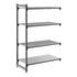 Cambro Camshelving Basics Plus Add-On 4vs Shelving Unit – Brushed Graphite