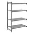 Cambro Camshelving Basics Plus Add-On 4V Shelving Unit – Brushed Graphite