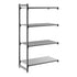 Cambro Camshelving Basics Plus Add-On 4vs Shelving Unit – Brushed Graphite