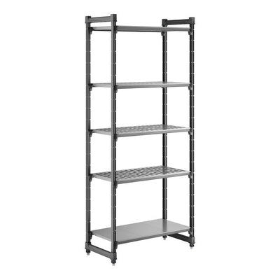 Cambro Camshelving Basics Plus Starter 5VS Shelving Unit – Brushed Graphite