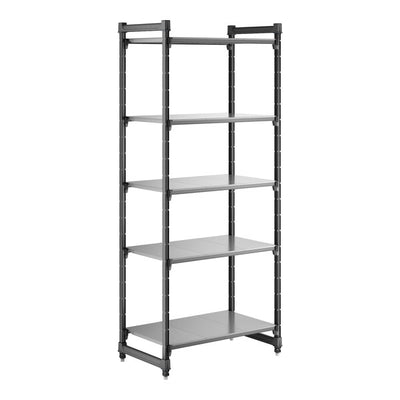 Cambro Camshelving Basics Plus Starter 5S Shelving Unit – Brushed Graphite
