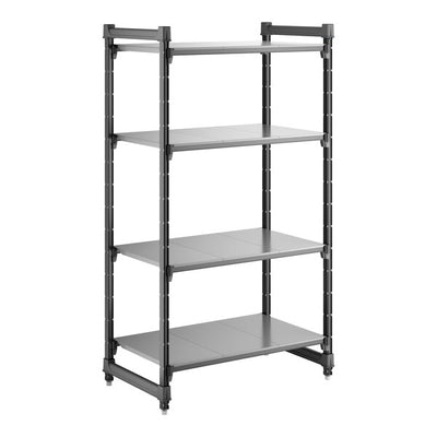Cambro Camshelving Basics Plus Starter 4S Shelving Unit – Brushed Graphite