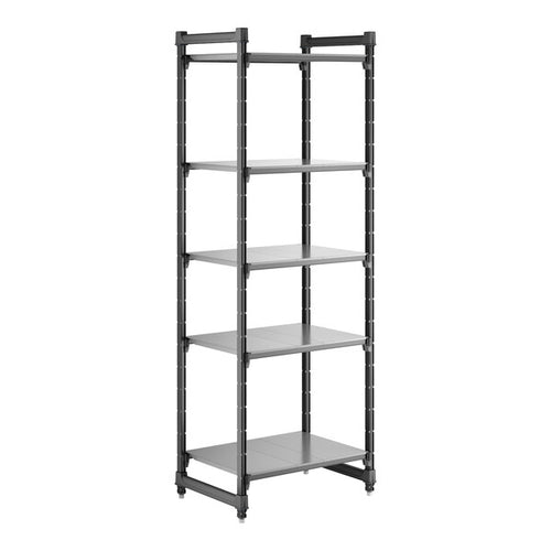Cambro Camshelving Basics Plus Starter 5S Shelving Unit – Brushed Graphite