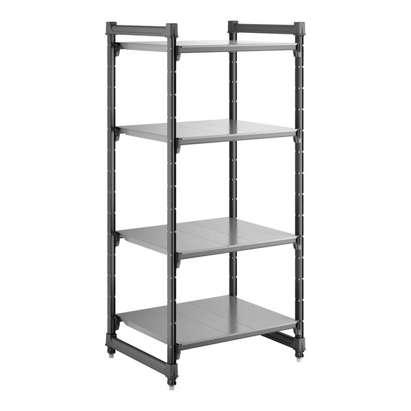 Cambro Camshelving Basics Plus Starter 4S Shelving Unit – Brushed Graphite
