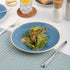 Ariane Twister Blue Round Rimless Coupe Porcelain Plate ( Case Of 6 )