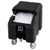 Cambro Ice Caddy 100 lb Portable Ice Transport Cart with Sliding Lid and Swivel Casters