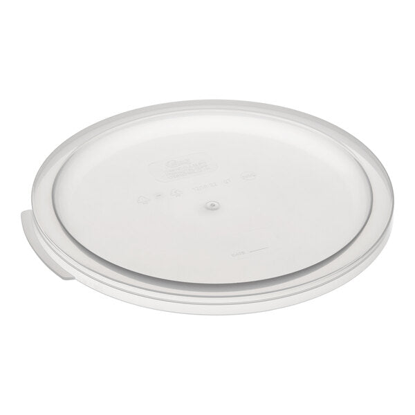 Choice 12, 18, and 22 Qt. Translucent Round Polypropylene Food Storage Container Lid