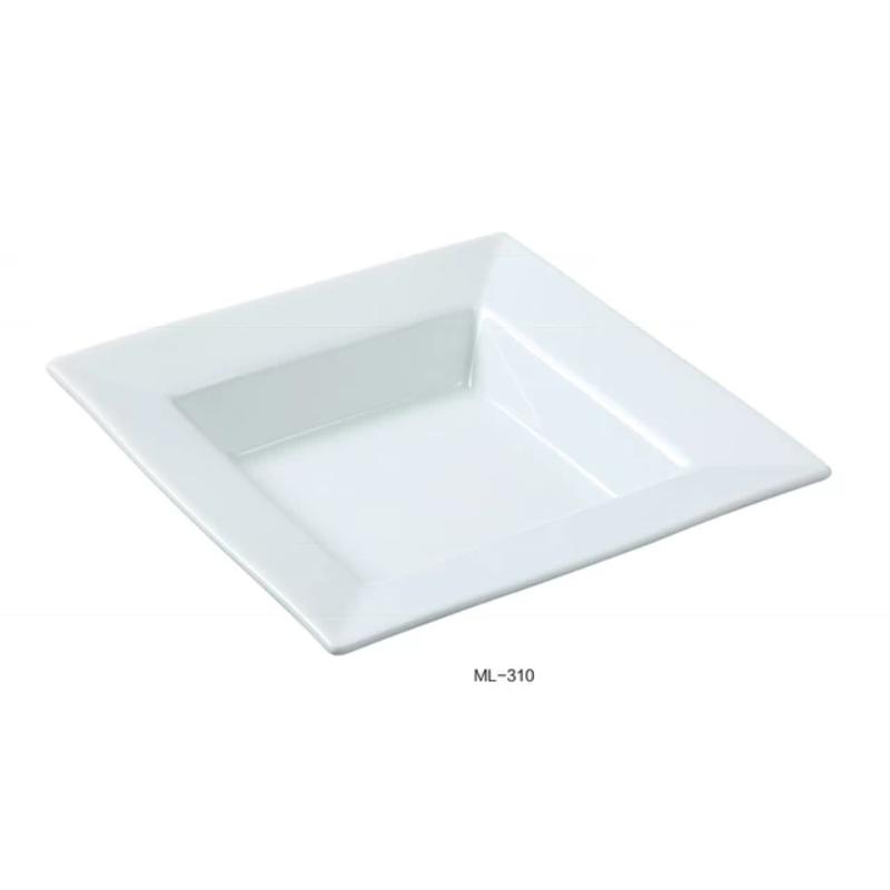 Yanco ML-310 10″ Square Pasta Bowl, 18 oz Capacity, Porcelain, Super White (1Dz)