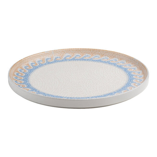 Ariane Cruise Athena Round White Porcelain Raised Rim Plate ( Case Of 4 )
