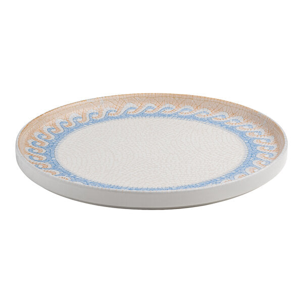 Ariane Cruise Athena Round White Porcelain Raised Rim Plate ( Case Of 4 )