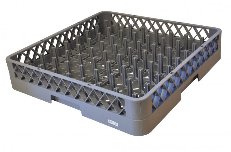 Omcan 9 x 9 Gray Plastic Peg Rack