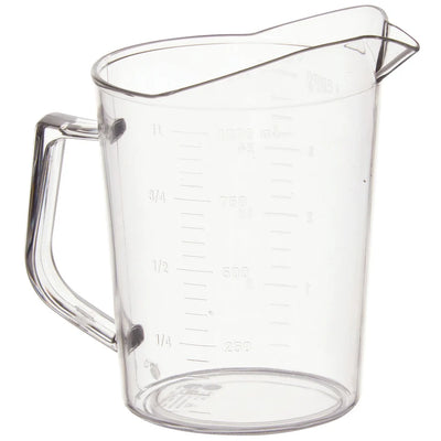 Winco Clear Polycarbonate Measuring Cups with Raised Graduation Markings