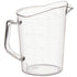 Winco Clear Polycarbonate Measuring Cups with Raised Graduation Markings