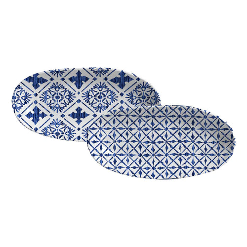 Porto Brasil Organic Deep Oval Platter 21.97" Stoneware Maya ( Case of 12)
