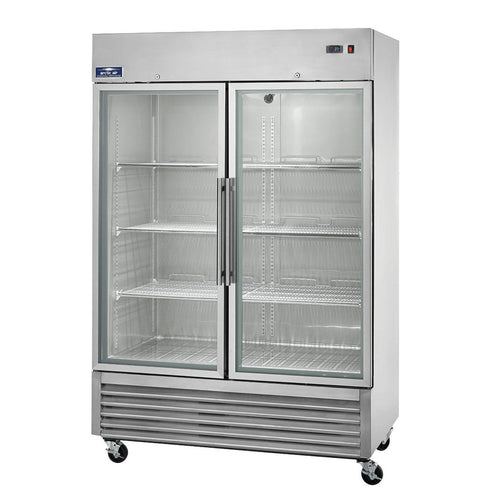Arctic Air AGDF49 54" Reach-In Freezer, 49 cu. ft., 2 Glass Doors, Bottom Mount, Digital Thermostat